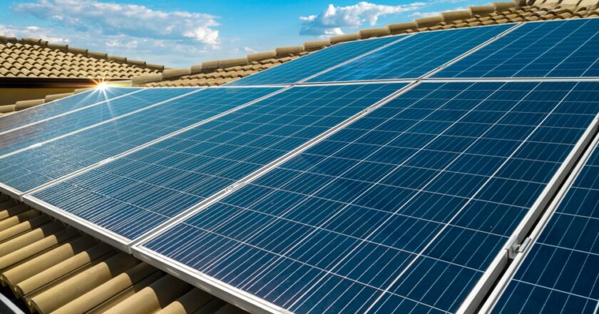 Casa con impianto fotovoltaico